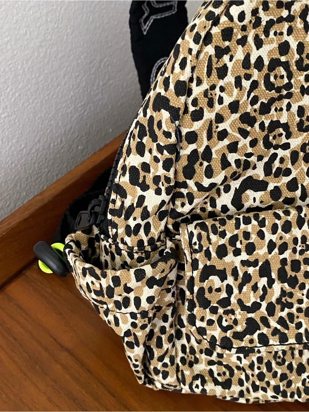 Zara Leopard Print Mini Backpack - Black & Tan